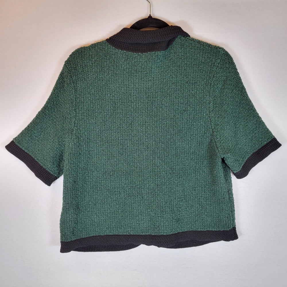 Veronica Beard Womens Marie Tweed Cardigan Top Size XL Green Lady Coat Old Money - Picture 9 of 9